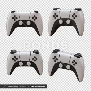 Game Controller 3d rendering elements PSD Template