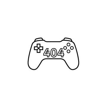 Game controller 404 error icon Stock Illustration