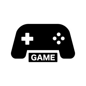 Game controller and game logo. Vector. Illustrazione stock