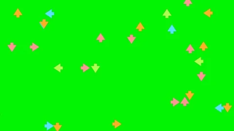 Game controller arrow icons on green screen overlay 4K Vídeo Stock 337062374