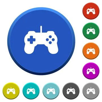 Game controller beveled buttons Stock Illustration