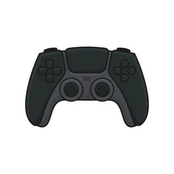 Game Controller. Black Joystick Icon. Gamepad for Game Console. Vector Illustrazione stock