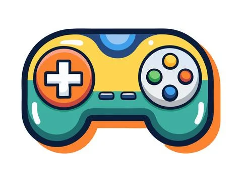 Game Controller Cartoon Vector Icon Illustration Technology Object Stock Illustration