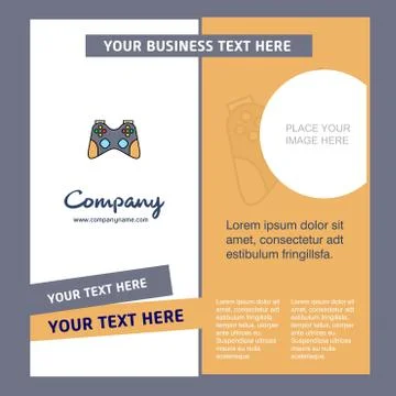 Game controller Company Brochure Template. Vector Busienss Template Illustrazione stock