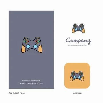 Game controller Company Logo App Icon and Splash Page Design. Creative Busine Illustrazione stock