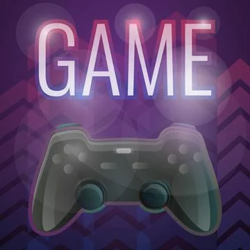 Game controller concept background, cartoon style 스톡 일러스트