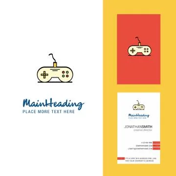 Game controller  Creative Logo and business card. vertical Design Vector 스톡 일러스트