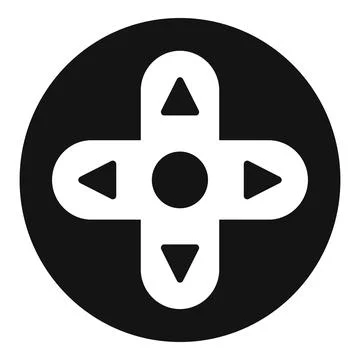 Game controller d pad icon showing directional buttons Stock Illustration