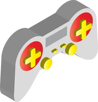 Game controller device illustration in 3D isometric style Stock Illustration
