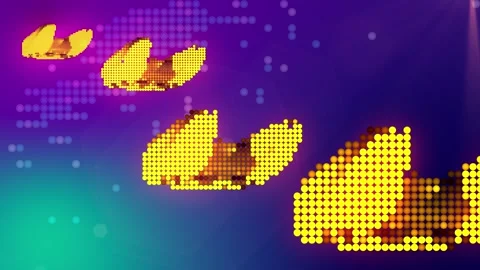 Game controller in different sizes rotating. Stylized video effect with many Stock Footage 258650625