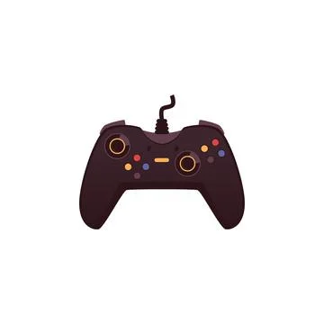 Game controller, digital console, gadget for playing computer video games. Stock Illustration