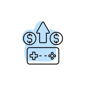 Game controller, donate with color shadow vector icon in esport set 스톡 일러스트