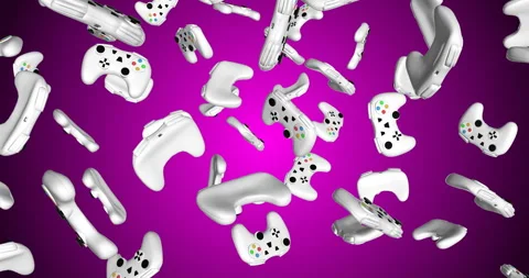 Game Controller falling slow motion Stock Footage 251752938