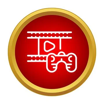Game controller film reel combining cinema gaming entertainment Stock Illustration