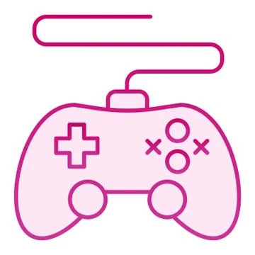 Game controller flat icon. Joystick vector illustration isolated on white イラスト素材