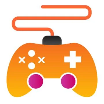 Game controller flat icon. Joystick vector illustration isolated on white Stock Illustration