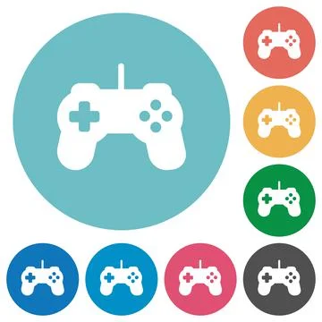 Game controller flat icons Ilustración de archivo