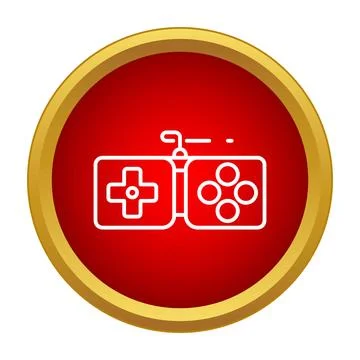 Game controller gamepad icon symbolizing video gaming entertainment Stock Illustration