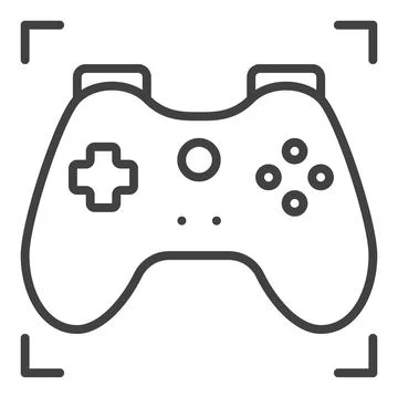 Game Controller for Gamer vector Gamepad icon or symbol in outline style Illustrazione stock