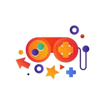 Game controller, gaming concept vector Illustration on a white background Illustrazione stock
