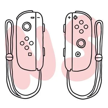 Game controller in hand-drawn style Stock Illustration