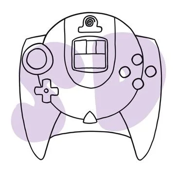 Game controller in hand-drawn style Stock Illustration
