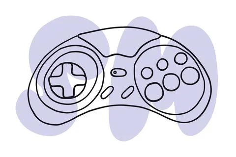 Game controller in hand-drawn style イラスト素材