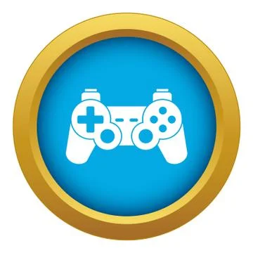 Game controller icon blue vector isolated 스톡 일러스트