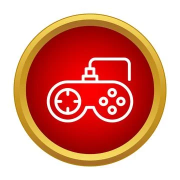Game controller icon creating a concept of gaming Stock Illustration