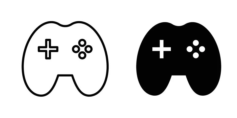 Game controller icon for design projects and web UI Stock Illustration