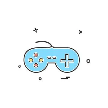 Game controller icon design vector 스톡 일러스트