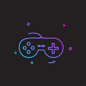 Game controller icon design vector 스톡 일러스트