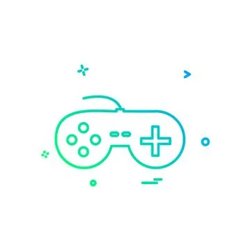 Game controller icon design vector 스톡 일러스트