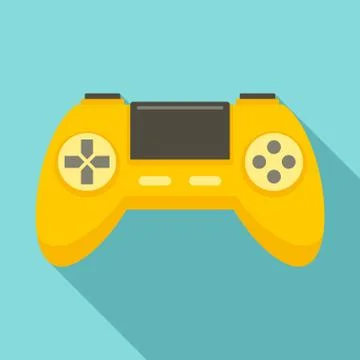 Game controller icon, flat style Stock Illustration