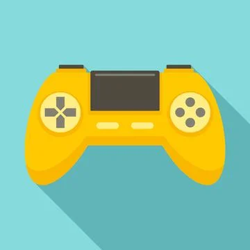 Game controller icon, flat style Stock Illustration