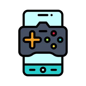 Game controller icon, Mobile application vector illustration Illustrazione stock