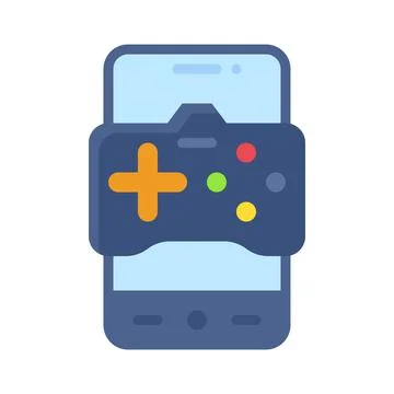 Game controller icon, Mobile application vector illustration 스톡 일러스트