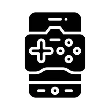Game controller icon, Mobile application vector illustration Stock Illustration