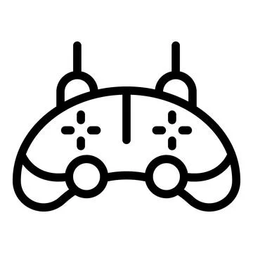 Game controller icon outline vector. Videogame joystick Illustrazione stock