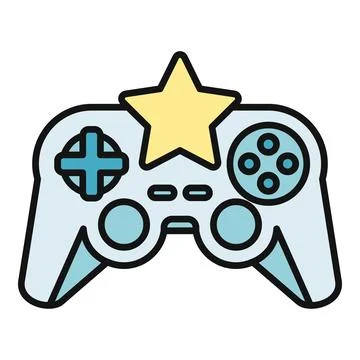 Game controller icon with star vector illustration Stock Illustration