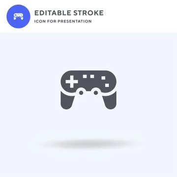 Game Controller icon vector, filled flat sign, solid pictogram isolated on wh Stock Illustration