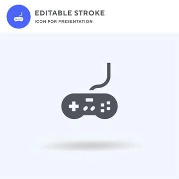 Game Controller icon vector, filled flat sign, solid pictogram isolated on wh Stock Illustration
