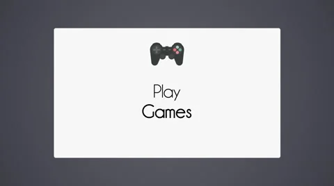 Game controller icon on white floating card Video stock 40730538