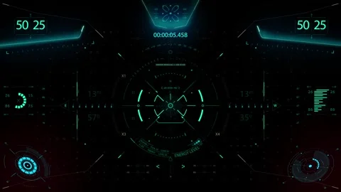 Game Controller Interface Screen Animation for Gaming UI and Esports Overlay Stock Footage 332967638