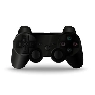Game controller. Joystick playstation 3 game console. Vector gamepad in eps Illustrazione stock