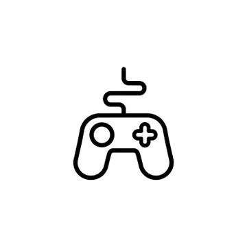 Game controller line icon. Gamepad, joystick. Vector on isolated white backgr Stock Illustration