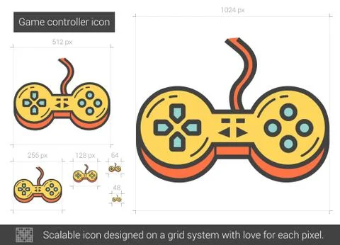 Game controller line icon Stockillustratie