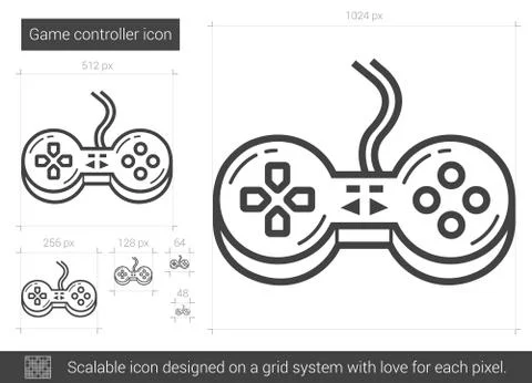 Game controller line icon イラスト素材