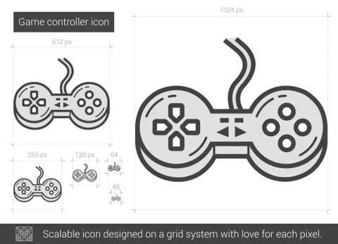 Game controller line icon イラスト素材