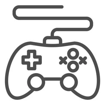 Game controller line icon. Joystick vector illustration isolated on white Illustrazione stock